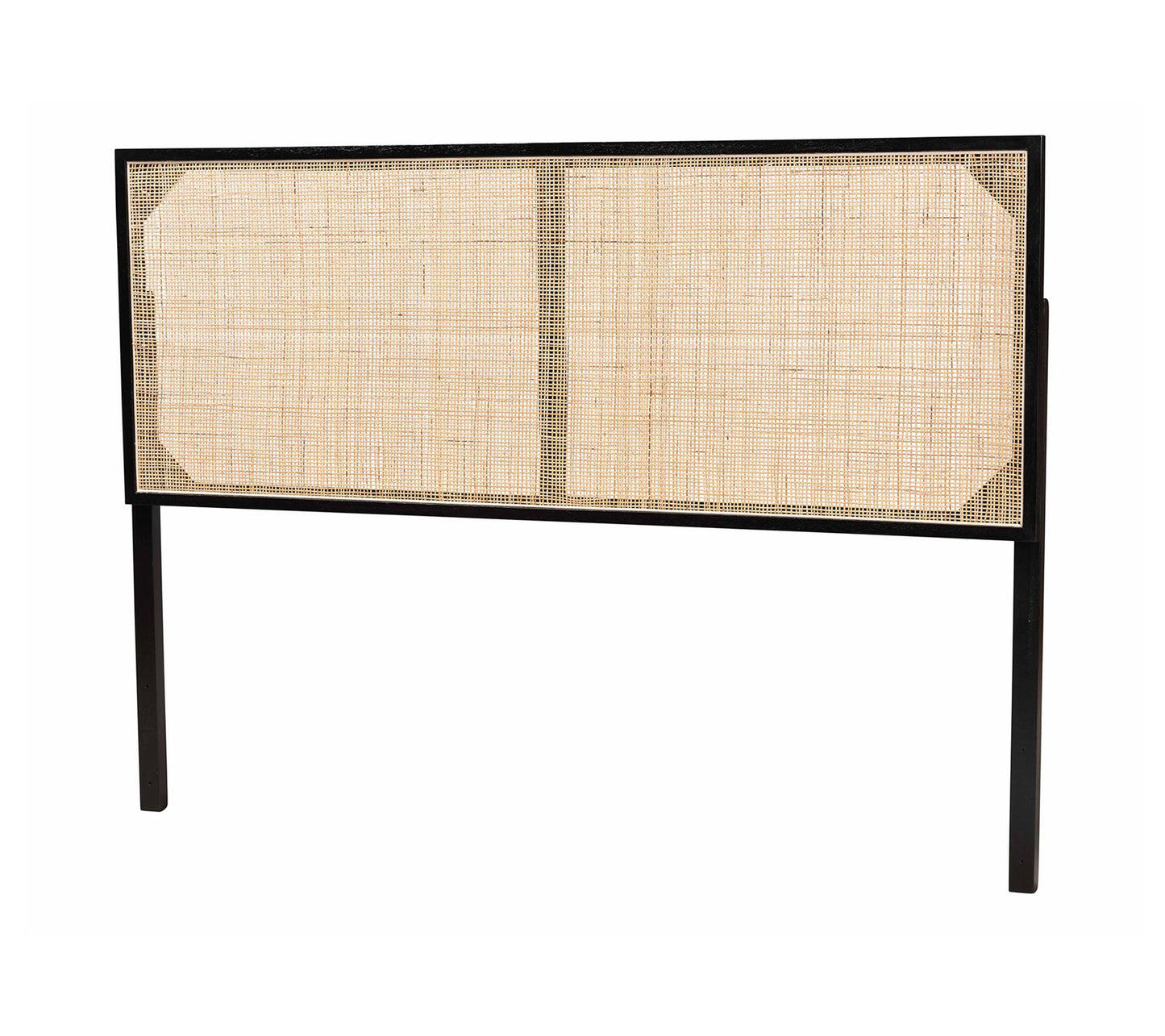 bali & pari Aurelia Bayur Wood and Rattan QueenHeadboard