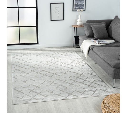 Ox Bay Checkered Plush Performance Indoor Rug,7'9" X 9'9"