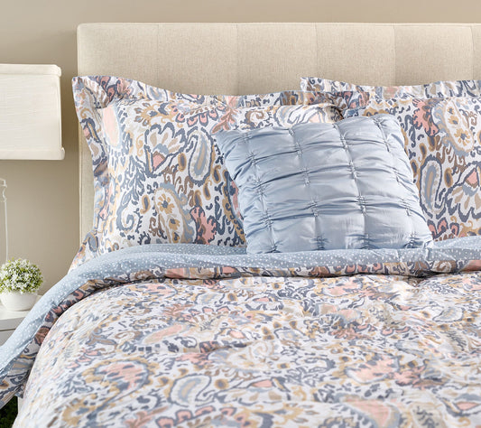 Cotton Paisley Reversible Comforter Set - Twin by Kim Gravel