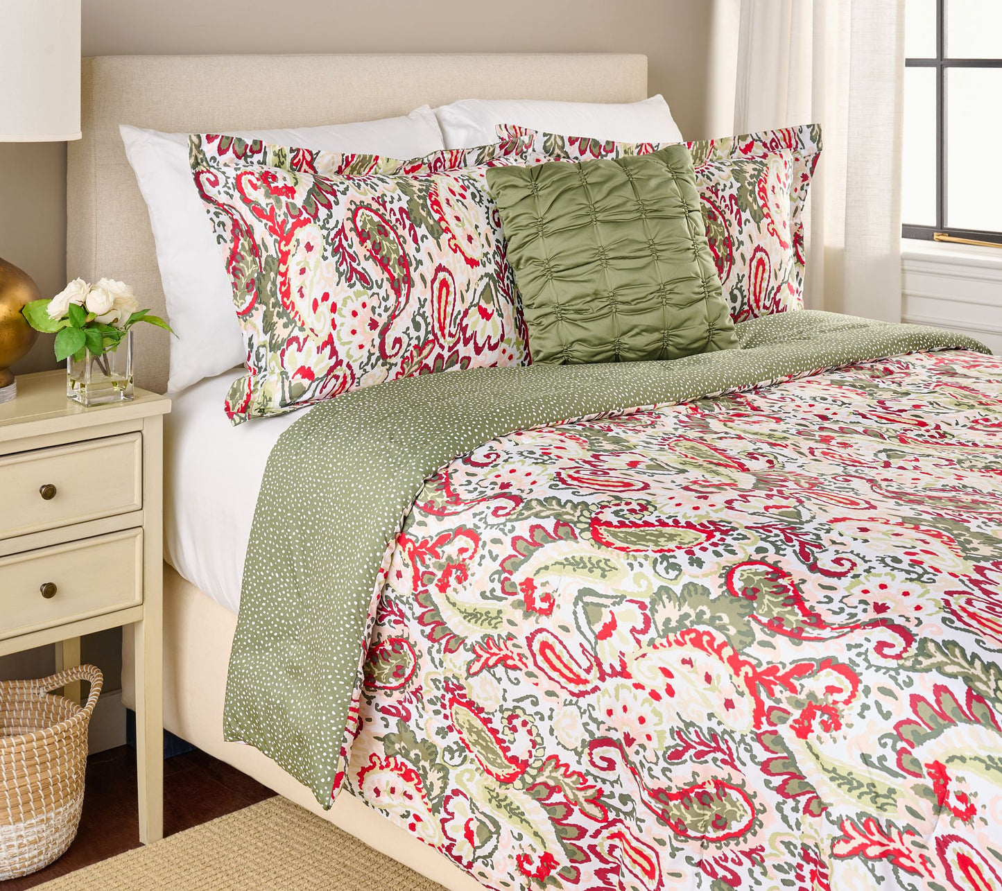 Cotton Paisley Reversible Comforter Set - Full by Kim Gravel