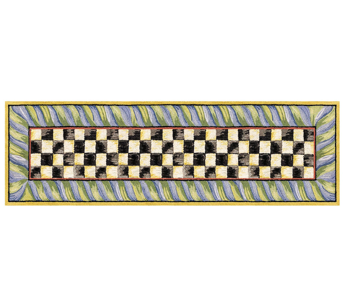 MacKenzie-Childs Courtly Check 2'6" x 8' Washable Runner