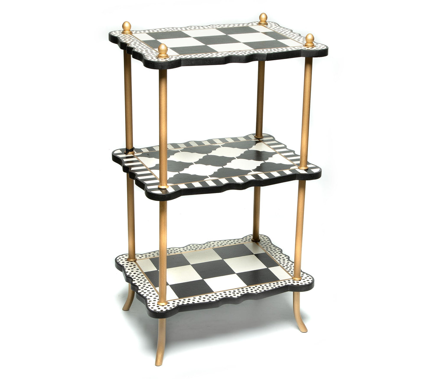 MacKenzie-Childs Courtly Three Tier Table