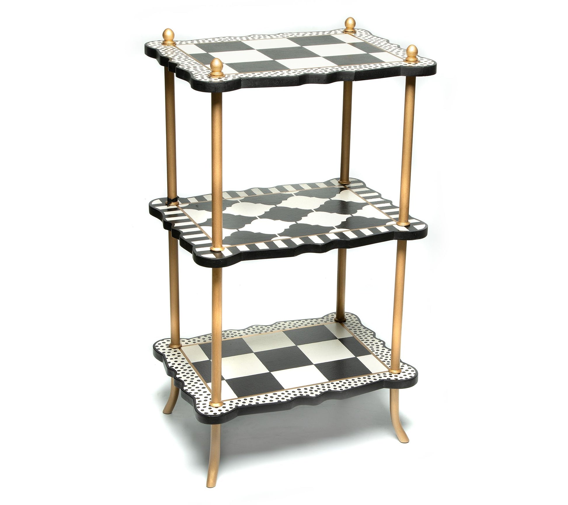 MacKenzie-Childs Courtly Three Tier Table