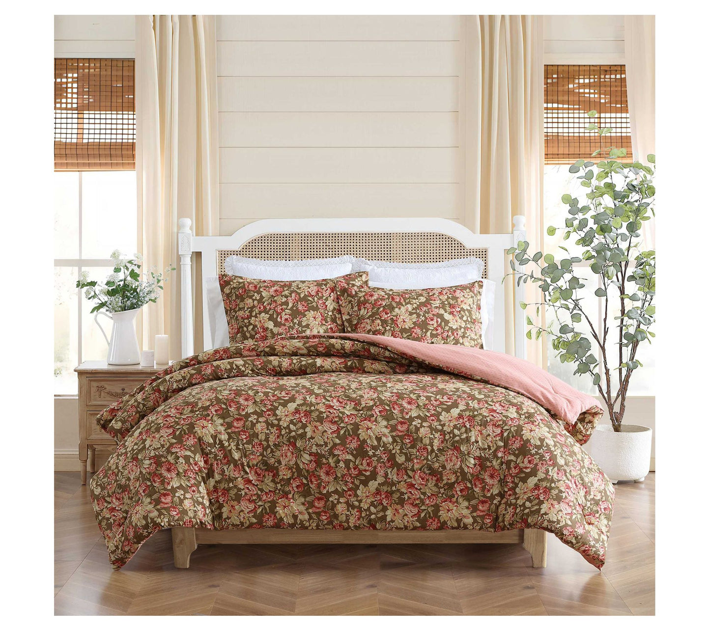 Laura Ashley Bloomsbury Brown Full/Queen Comforter Set