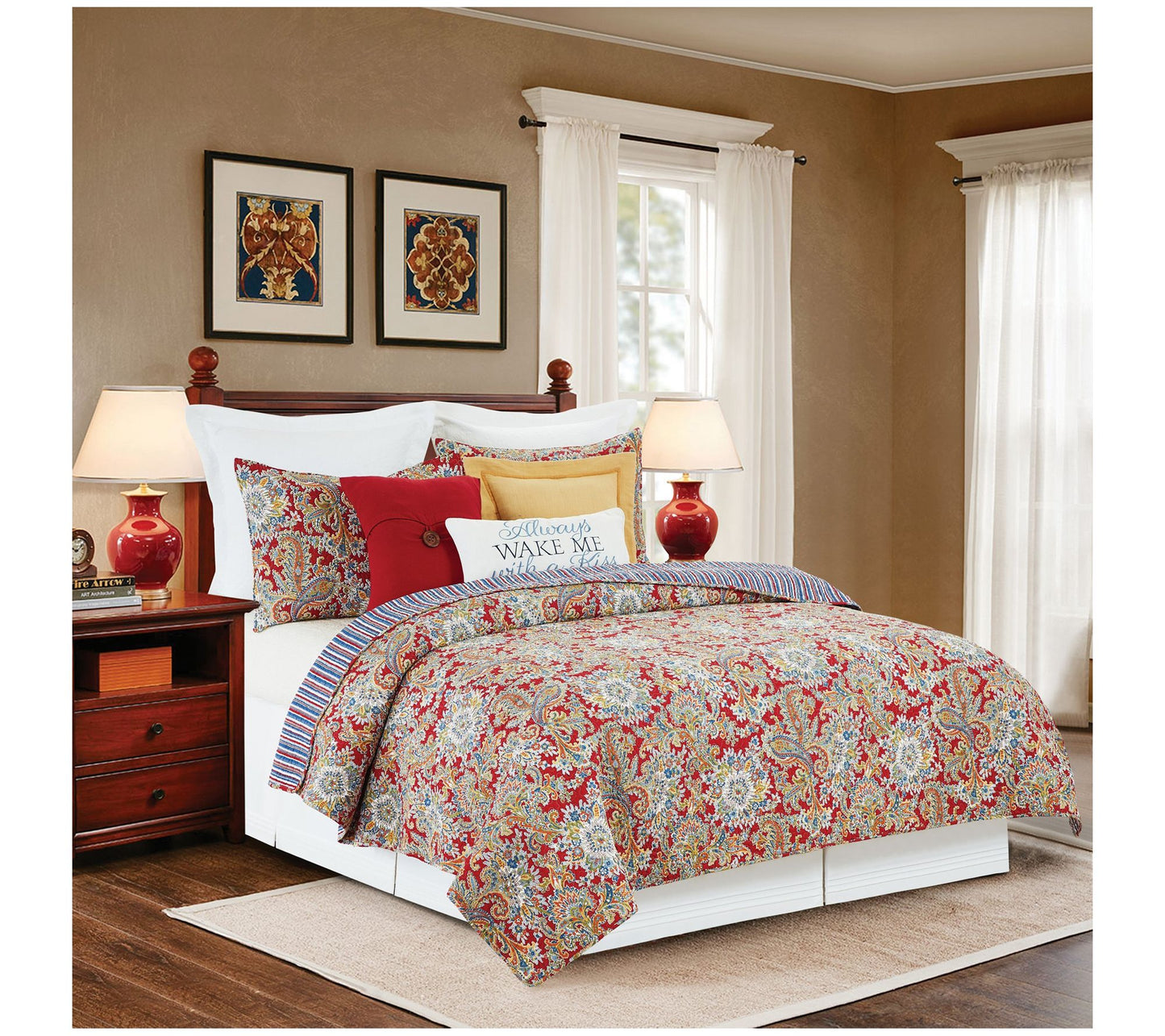 Rhapsody Paisley 2 Piece Paisley Twin Quilt byValerie
