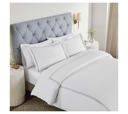 Superior Brandon Cotton Embroidered Duvet CoverSet-KG/Cal.KG