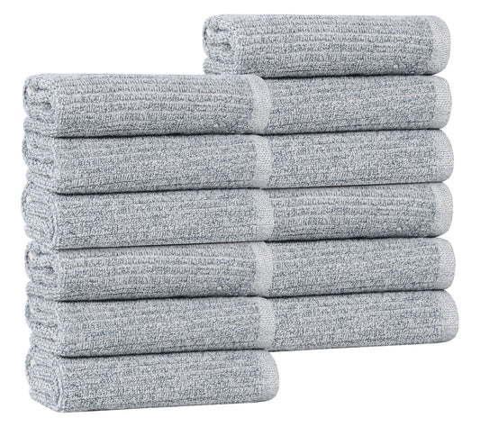 Superior Destin Cotton Blend Solid 12 Piece Face Towel Set