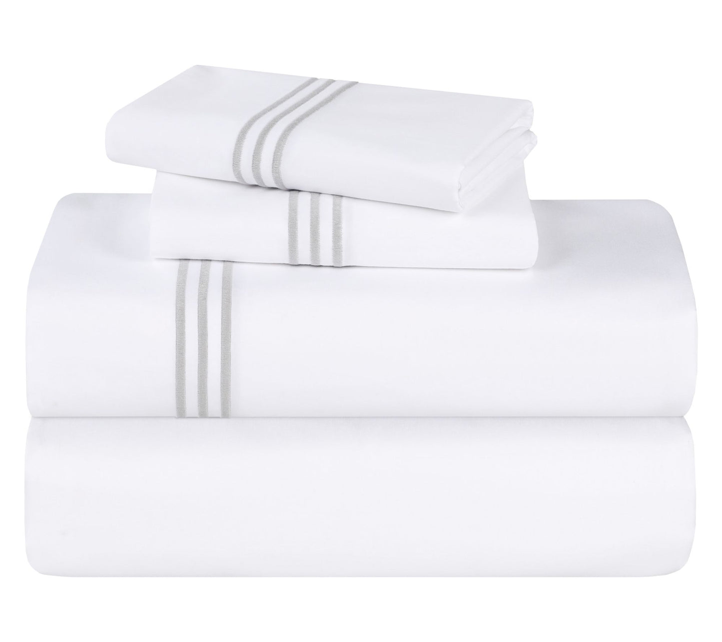 Superior Brandon Cotton Embroidered Bed Sheet Set-Queen