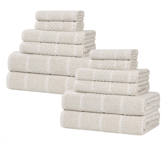 Superior Naples 12PC Cotton Blend Solid Towel Set