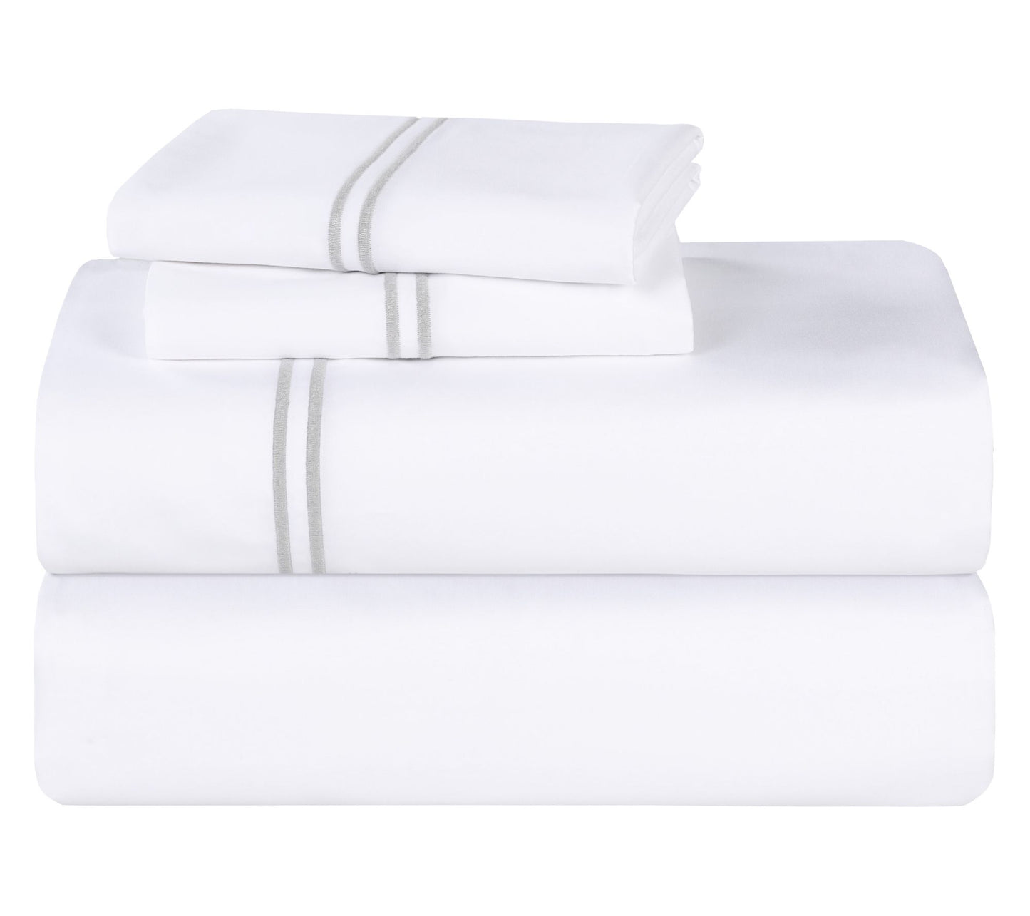 Superior Fieldstone Cotton Embroidered Bed Sheet Set-Cal/King
