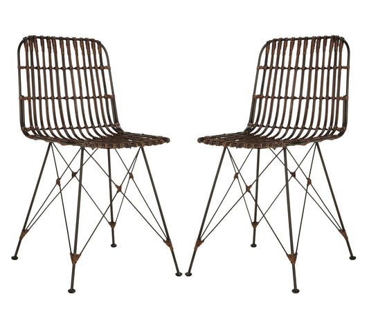 Safavieh Minerva Wicker Dining Chair (Set of 2)