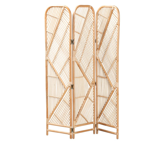 bali & pari Firenze Natural Brown Rattan Room Divider