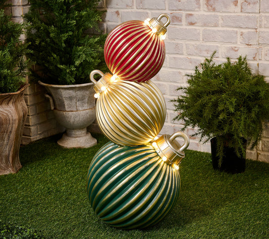 Illuminated Indoor/Outdoor 32" Stacking Ornaments by Kim Gravel