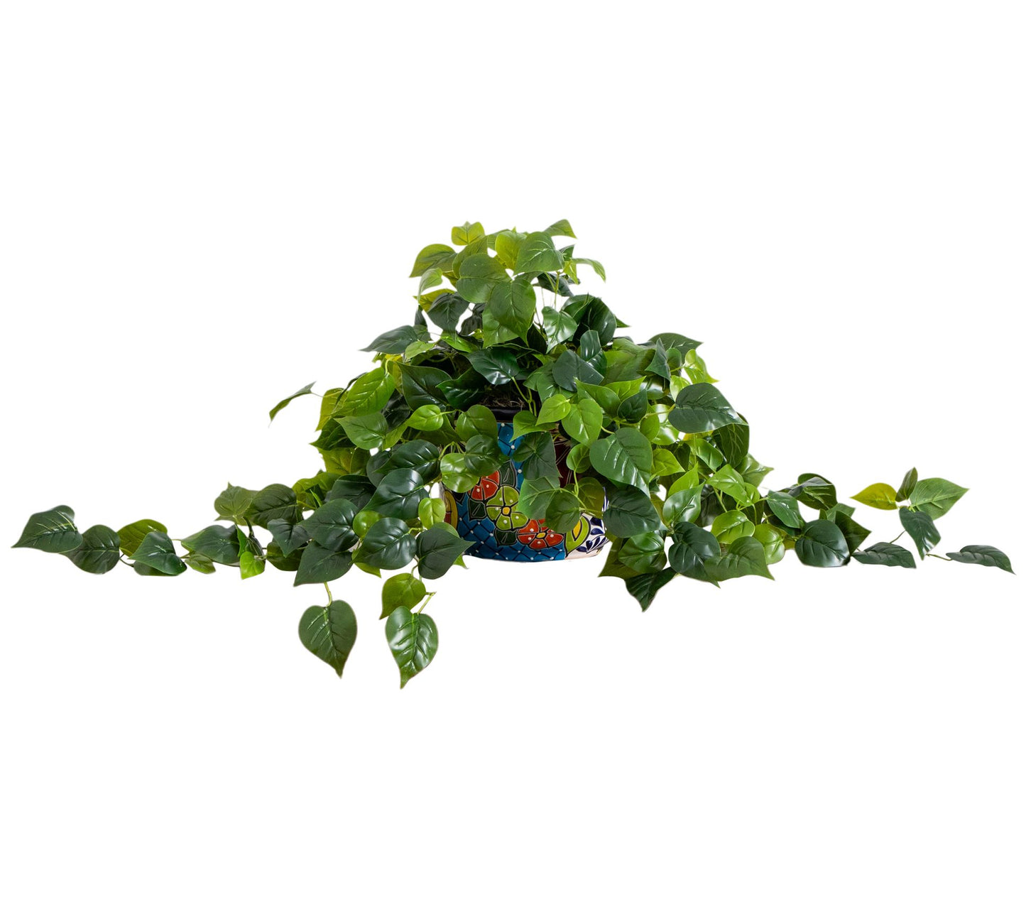 Nearly Natural 42" UV Resistant Philodendron in Talavera Pot