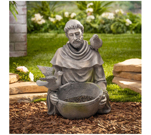 18 In St. Francis Bird Feeder Statue by GersonInternational