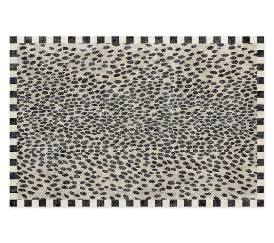 MacKenzie-Childs Snow Leopard 3' x 5' WashableRug