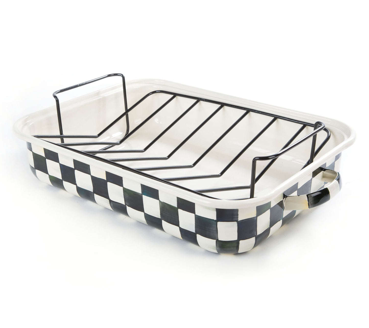 MacKenzie-Childs Courtly Check Roasting Pan with Rack