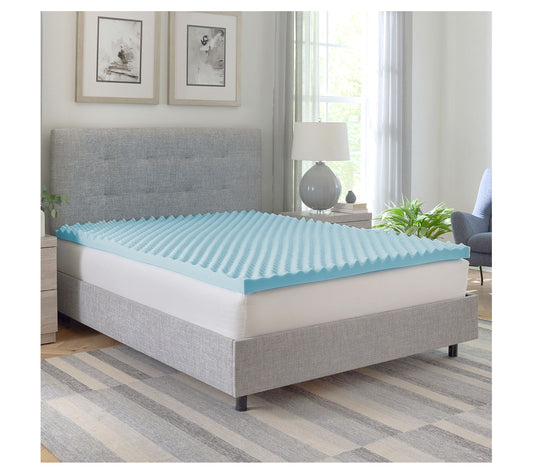Bodipedic 2.5" Convoluted Memory Foam MattressTopper,Cal King