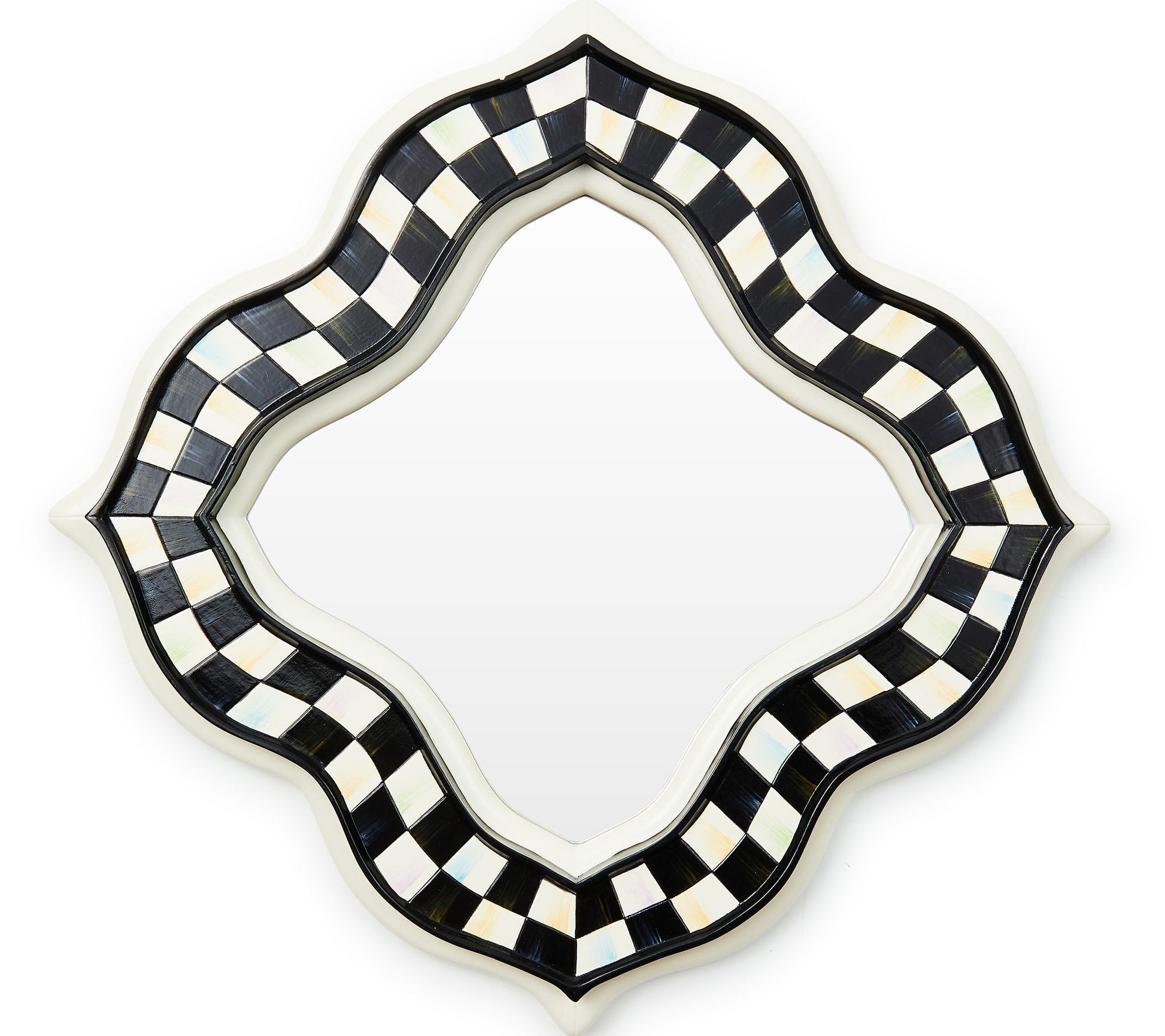 MacKenzie-Childs Courtly Quatriflower Small Wall Mirror