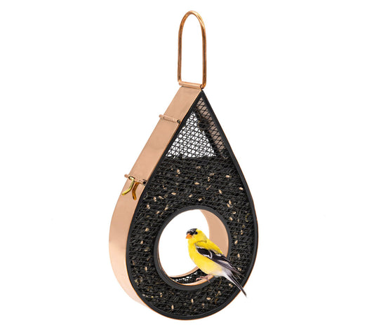 Rain Drop Fly-Thru Copper Bird Feeder by Good Directions