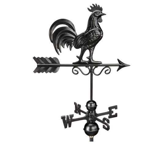 Bantam Rooster Weathervane - Black Finish by Good Directions