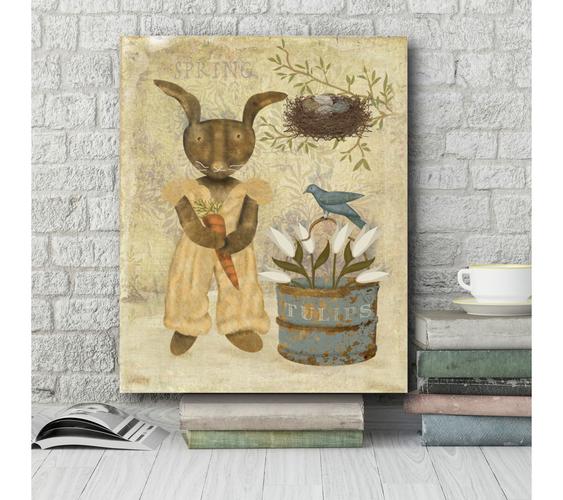 Courtside Market Spring Bunny 30x40 Canvas WallArt