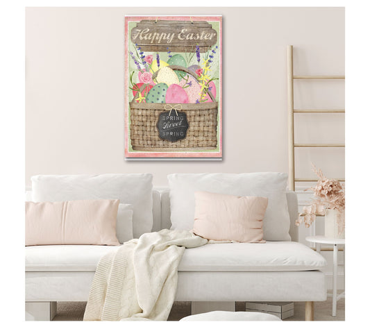 Courtside Market Easter Basket 24x36 Canvas Wall Art
