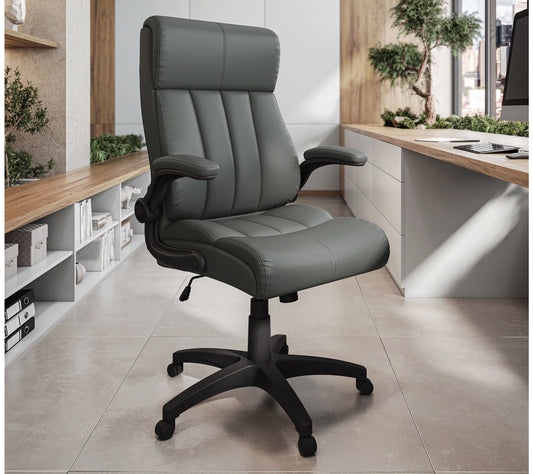 Techni Mobili Ergonomic Faux Leather Ultra-Padded Office Chair