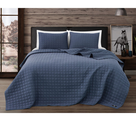Frye Vintage Washed Cotton Full/Queen 3-Piece Quilt Set