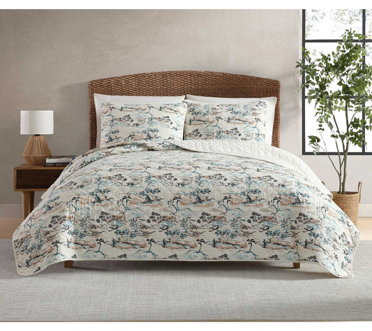 Eddie Bauer Alani Island Beige Full/Queen QuiltSham Set