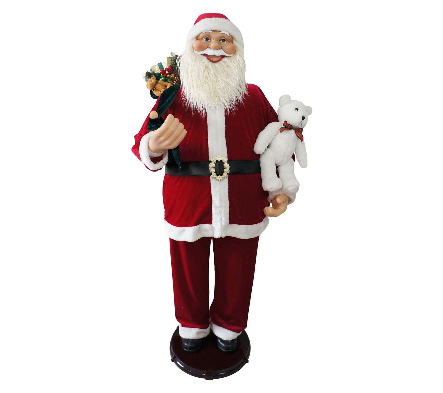 Fraser Hill Farm 58-in. Dancing Santa Animatronic with Bear