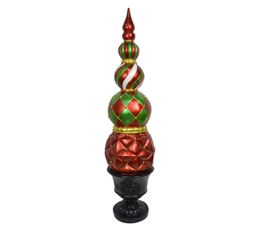 Fraser Hill Farm 50" Resin Ball and Finial Topiary