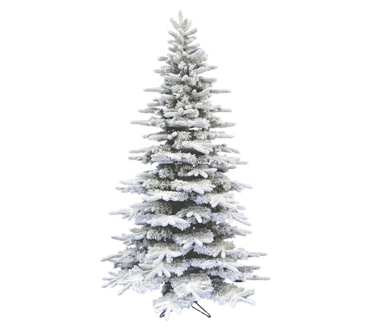 Fraser Hill Farm 6.5-Ft. Flocked Pine Valley Christmas Tree