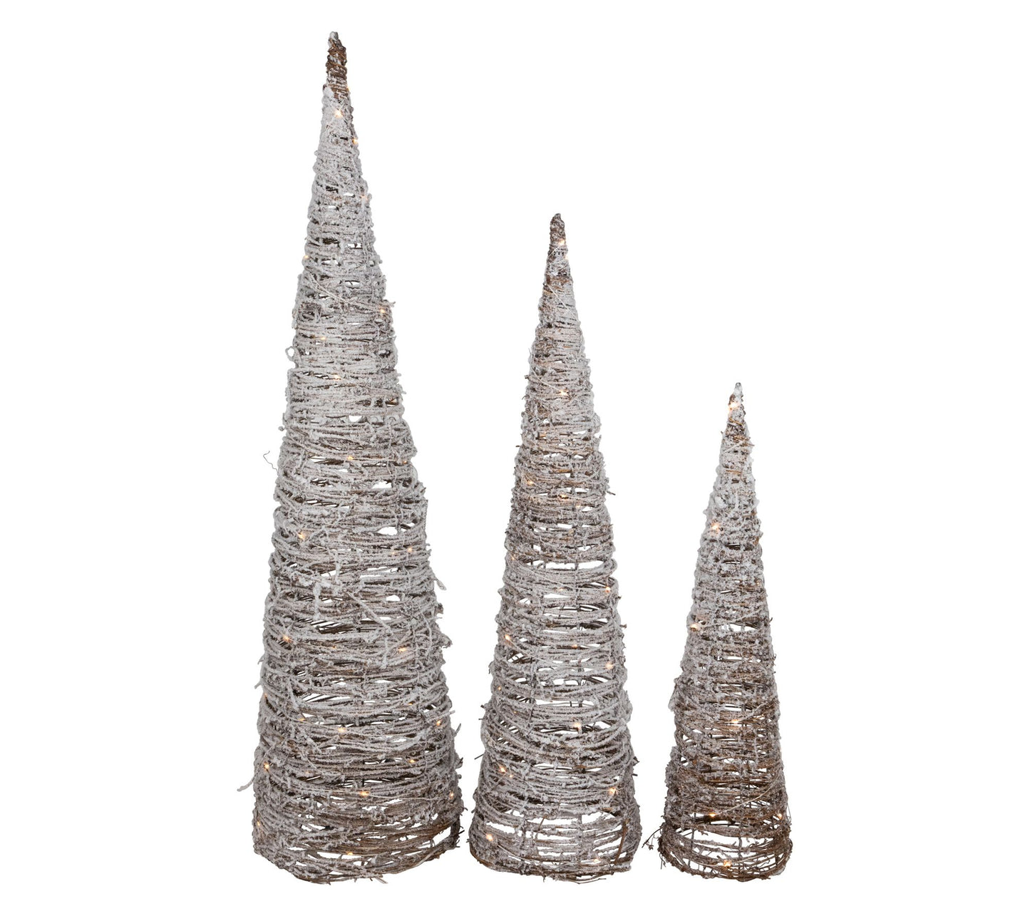 Northlight 3.25' LED Christmas Cone Tree Decorations 3-Piece