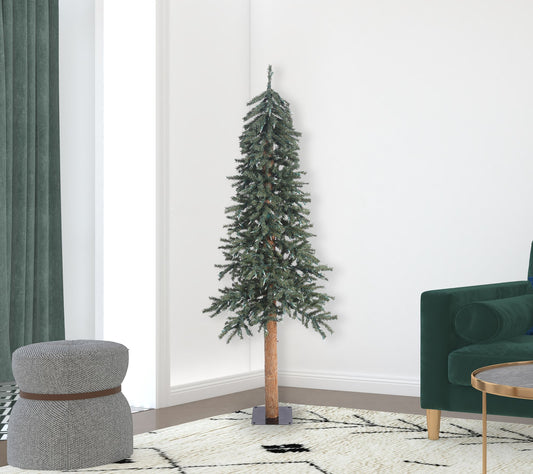 Vickerman 6' Natural Bark Alpine Artificial Unlit Tree