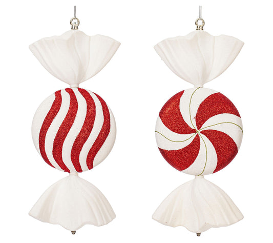 Vickerman 18" Peppermint Candy Ornament Set