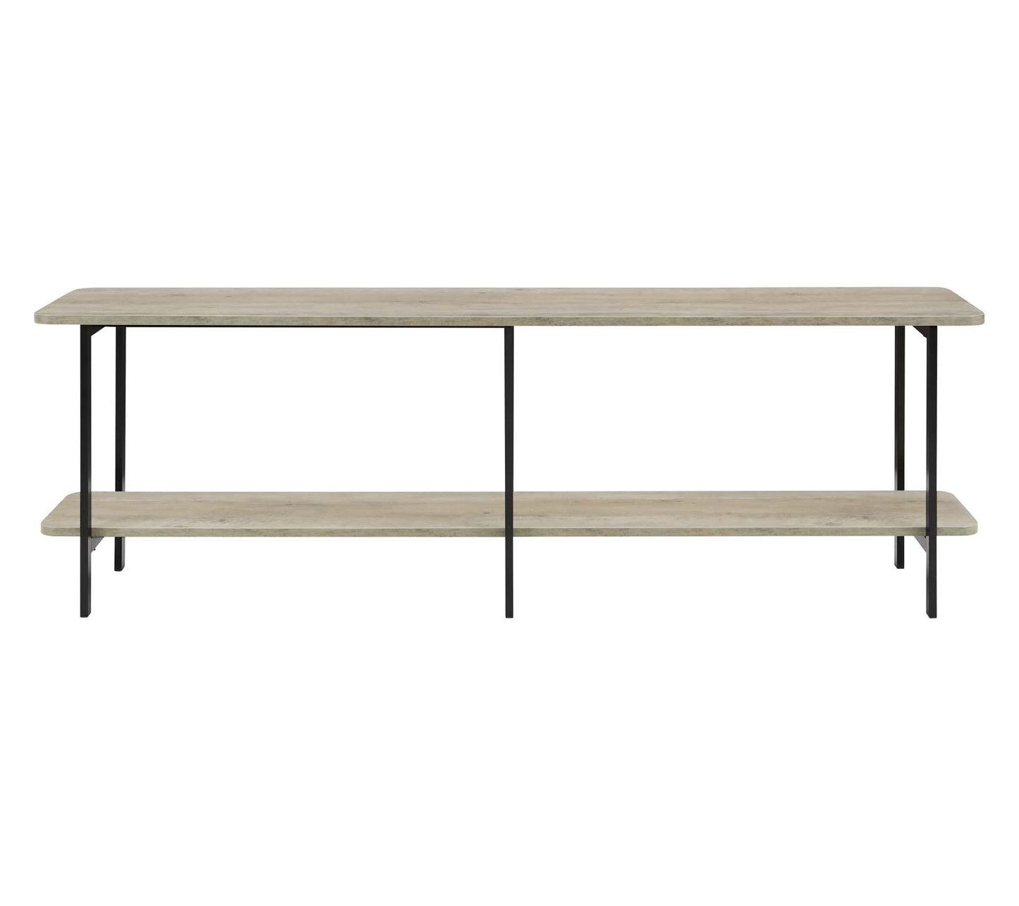 Manhattan Comfort Celine Side Table with 2 Fixed Shelves