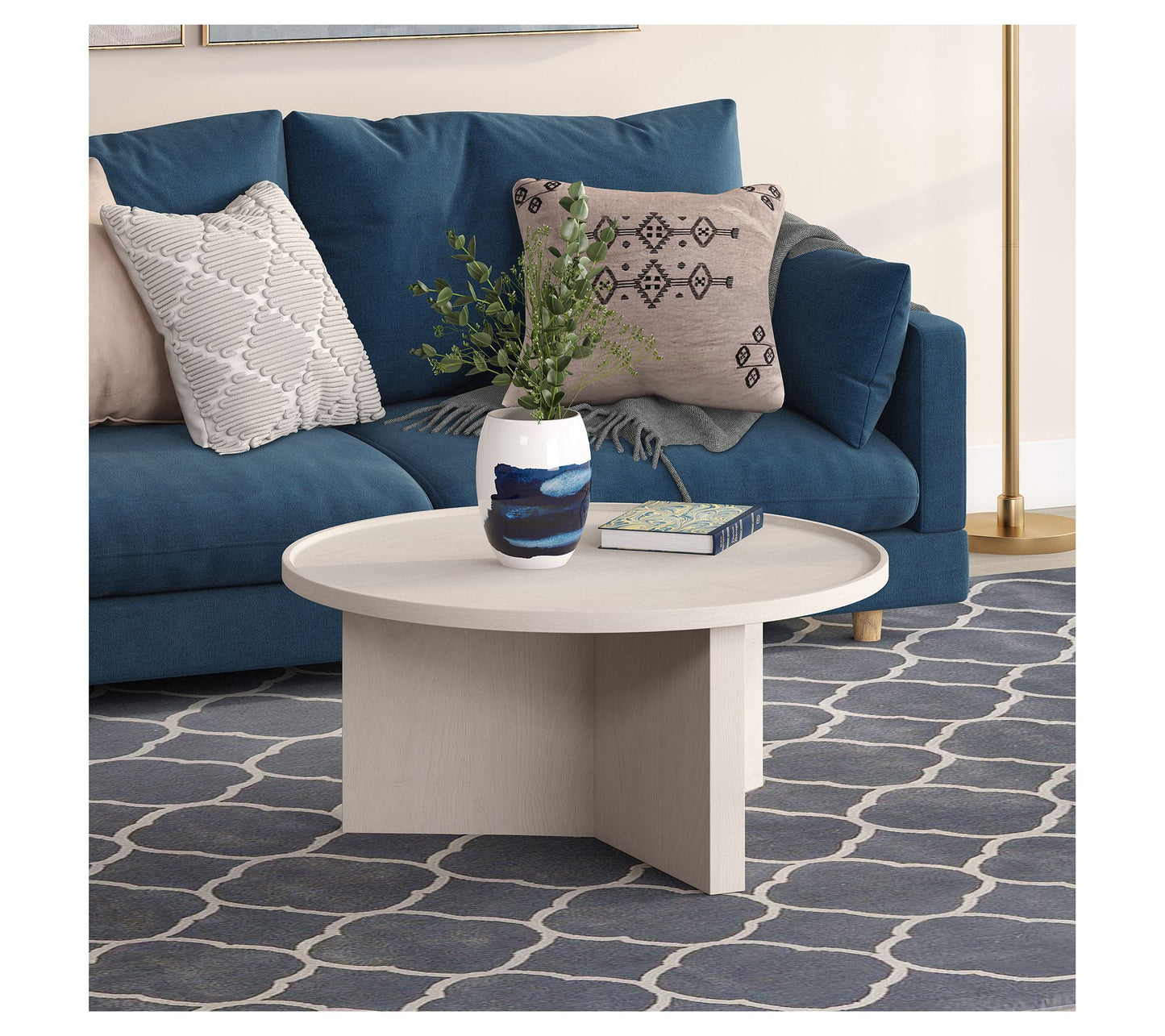 Hudson&Canal Gunnar 32" Wide Round Coffee Table