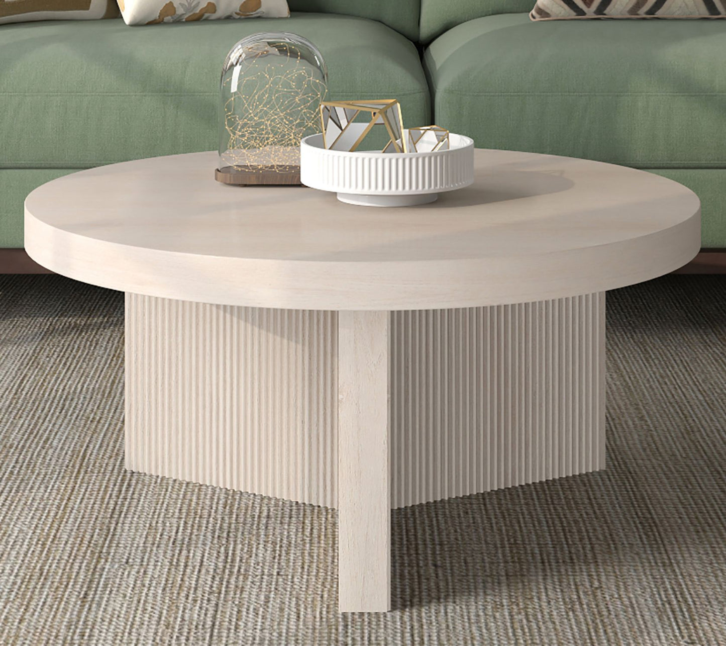 Hudson&Canal Holm 32" Wide Round Coffee Table