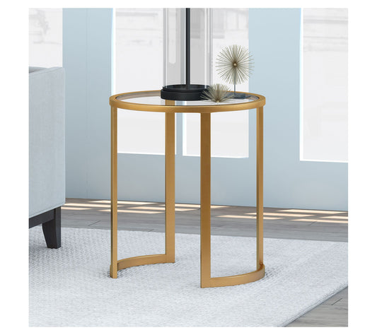 Hudson&Canal Mitera 20" Wide Round Side Table