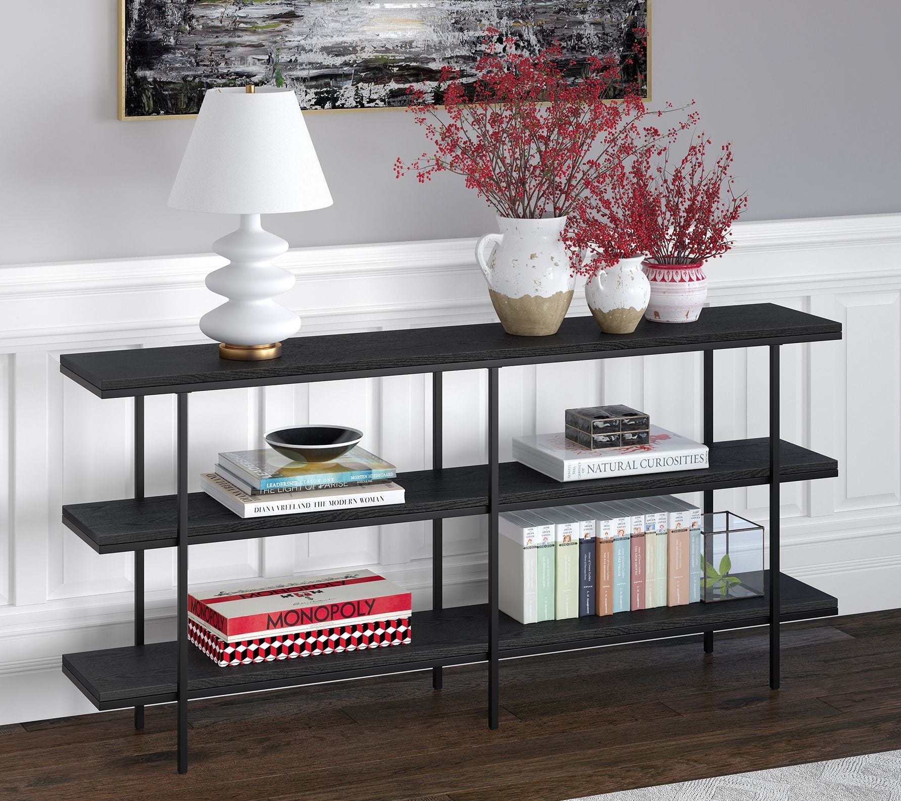 Hudson&Canal Harper 64" Wide Rectangular Console Table