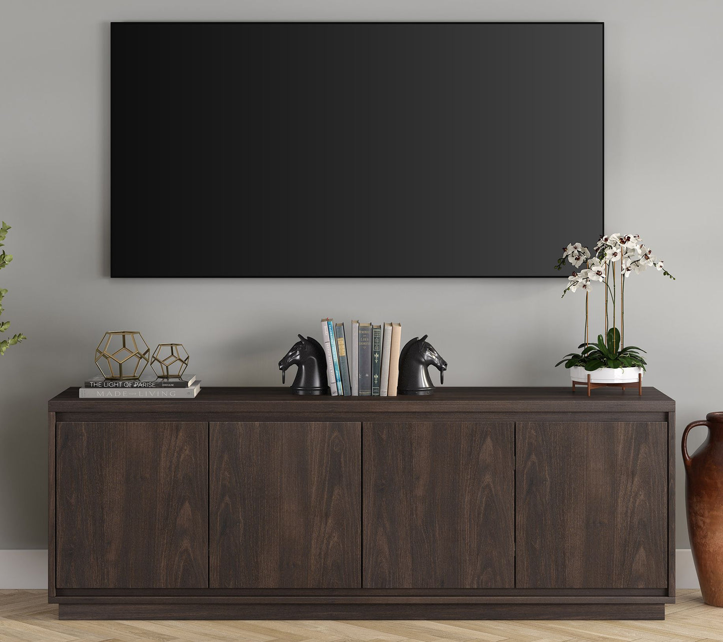 Hudson&Canal Presque Rectangular TV Stand for TV's up to 75"