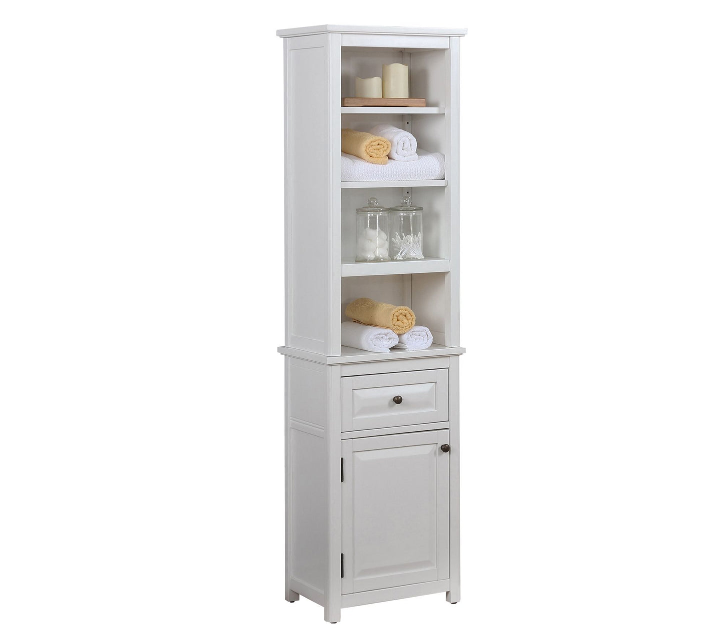Alaterre Furniture Dorset Bathroom Storage Tower Upper Shelf