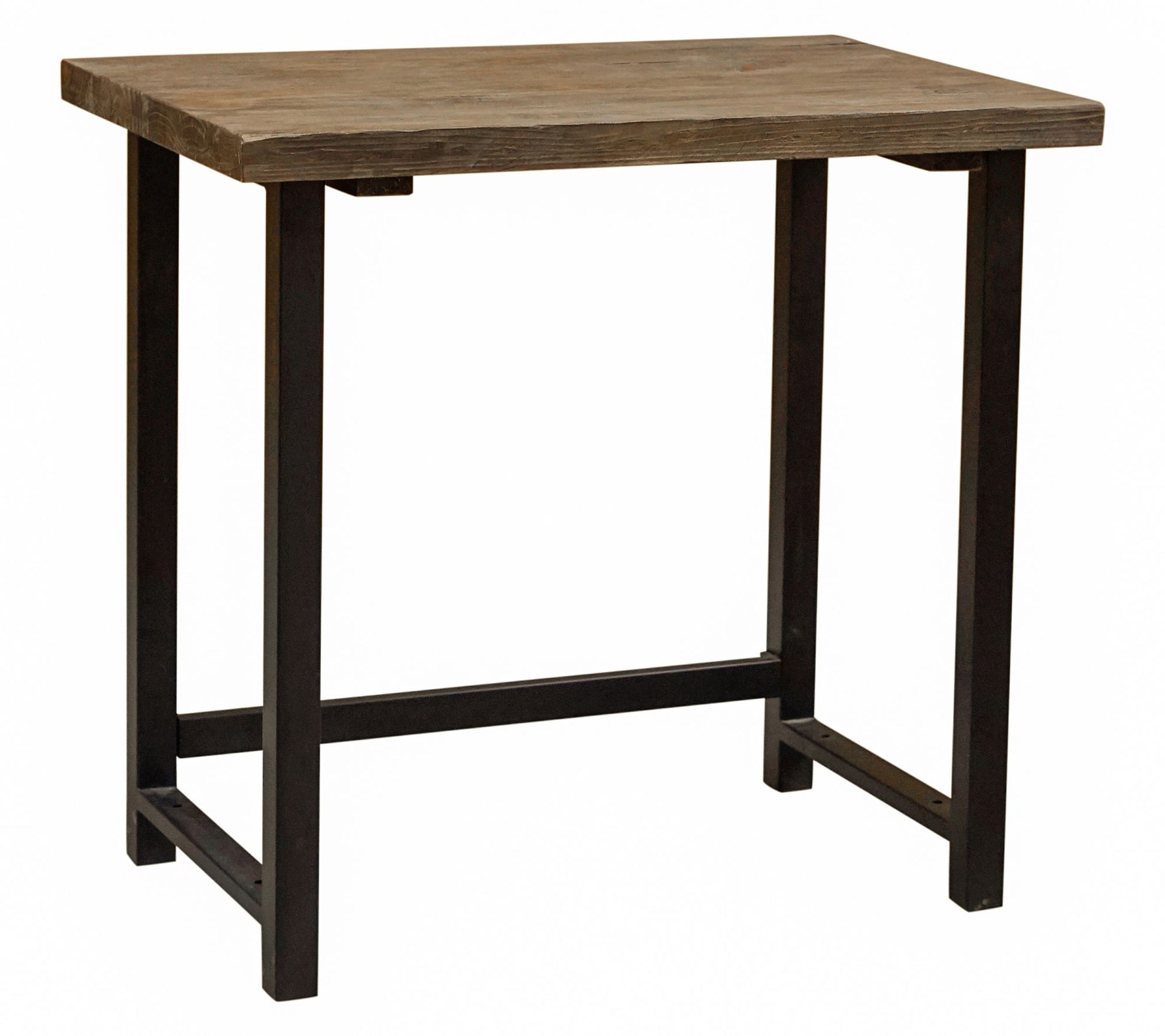 Alaterre Furniture Pomona Small Metal & Solid Wood Finish Desk