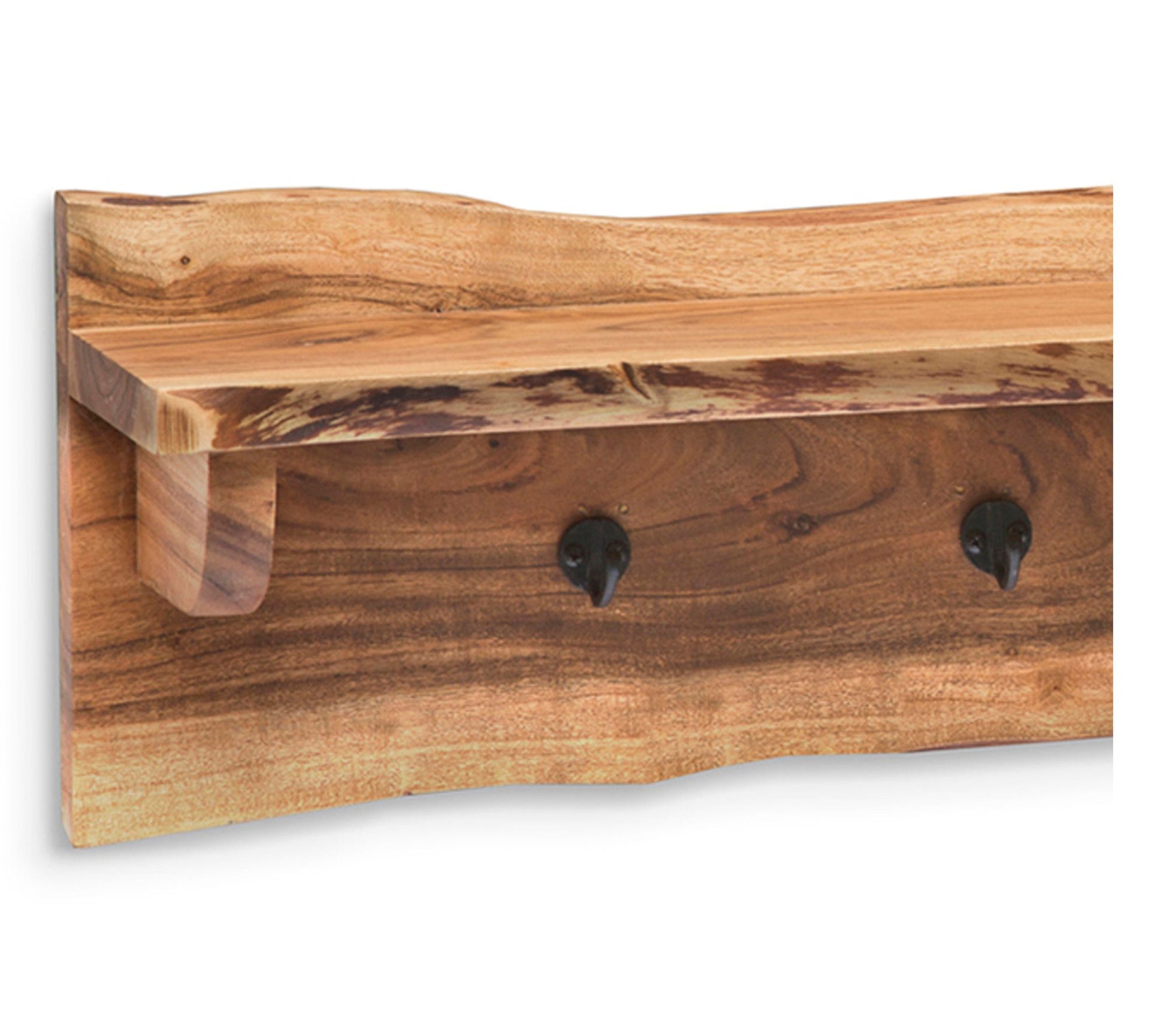 Alaterre Furniture Alpine 48" Live Edge Wood Mantel Coat Rack