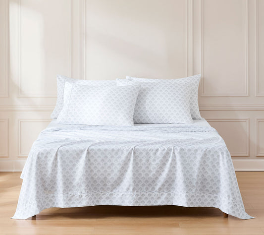 Lush Decor Scallop Fan Sheet Set Gray 6-Piece Set King