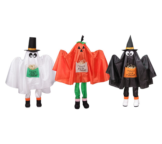 Northlight Pumpkin & Bat Halloween Figures 36"Set of 3