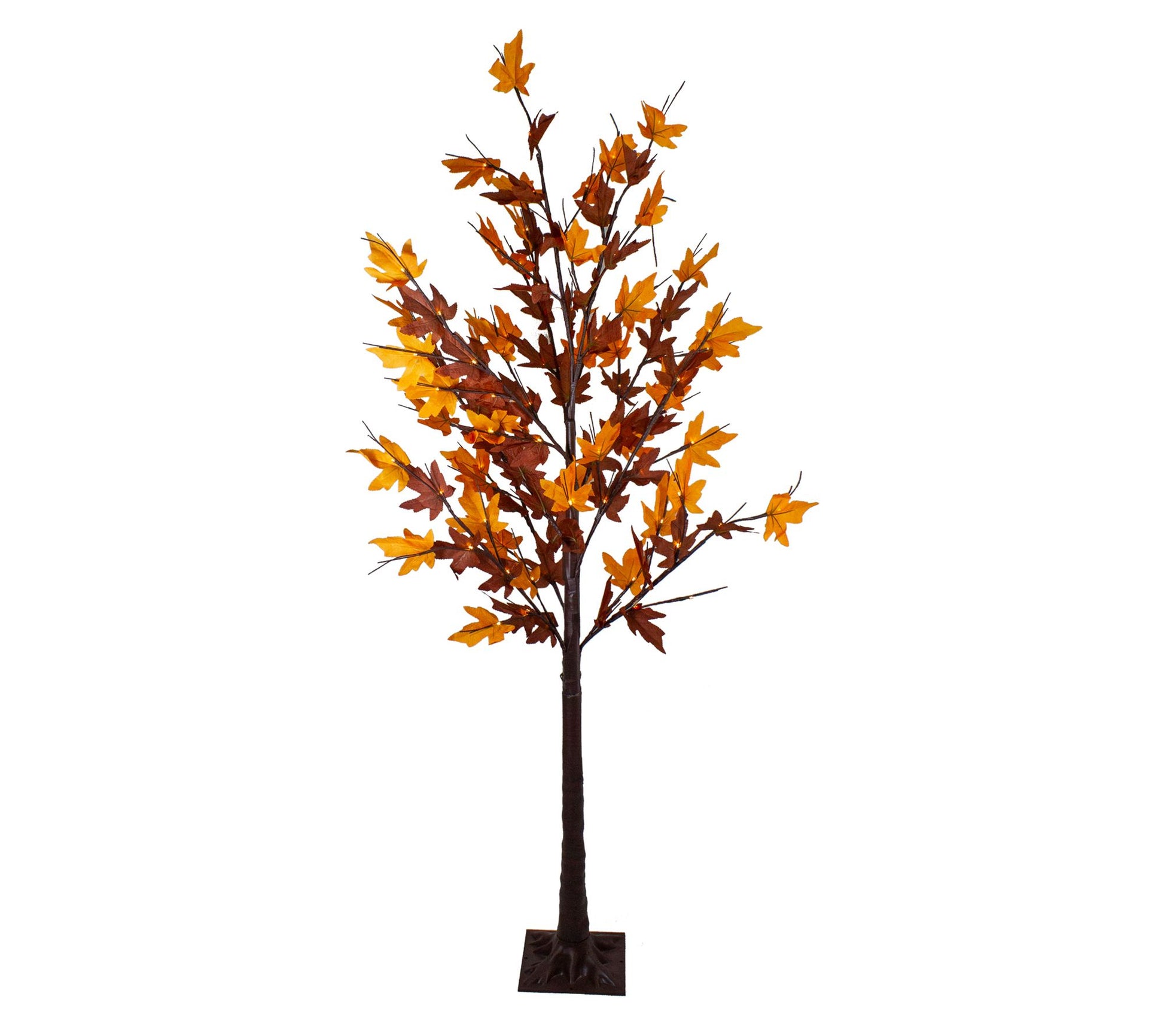 Northlight 6' LED Brown Maple Christmas Tree with Clear Lights