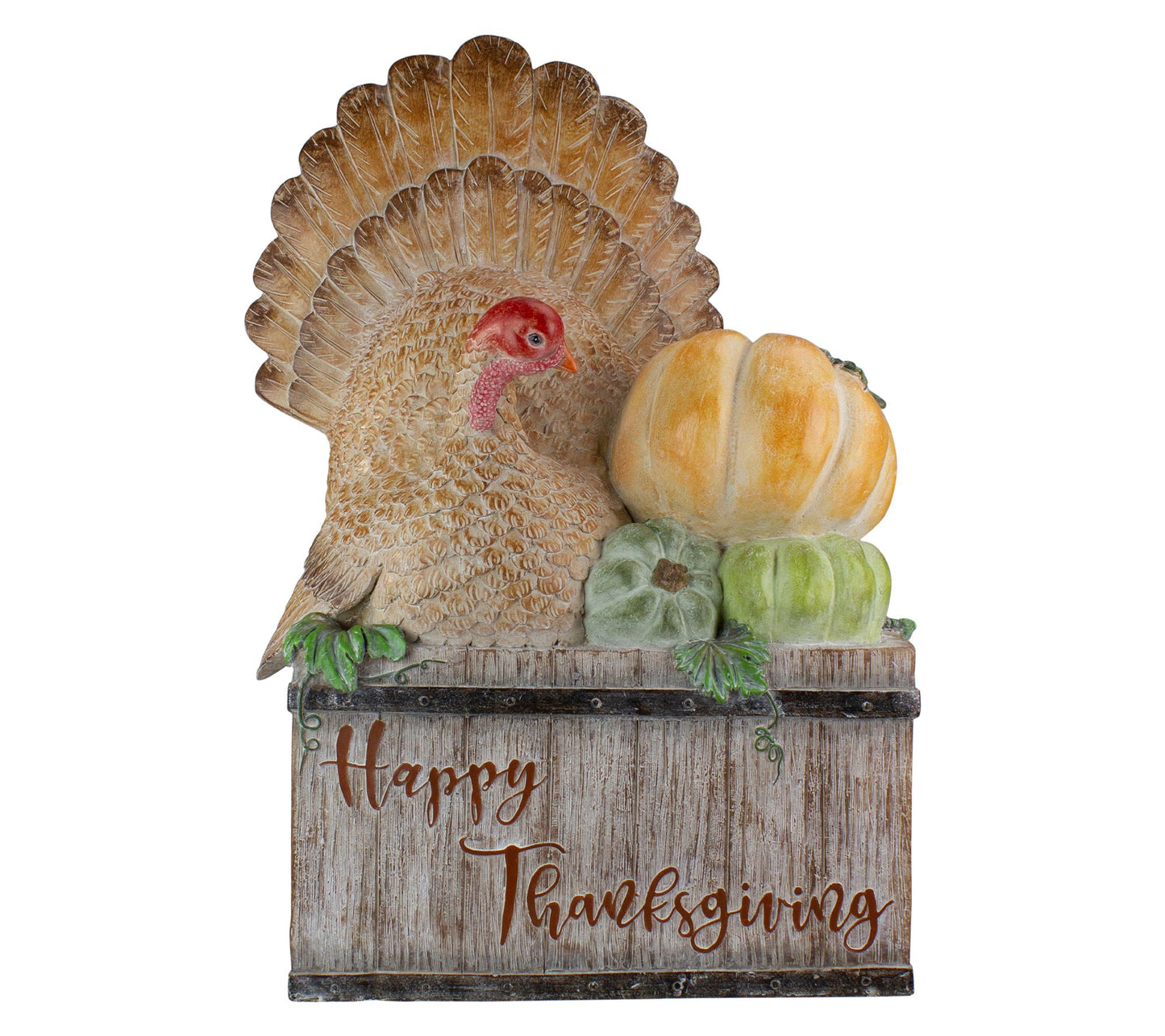 Northlight 20.25" Turkey & Pumpkins 'Happy Thanksgiving' Decor