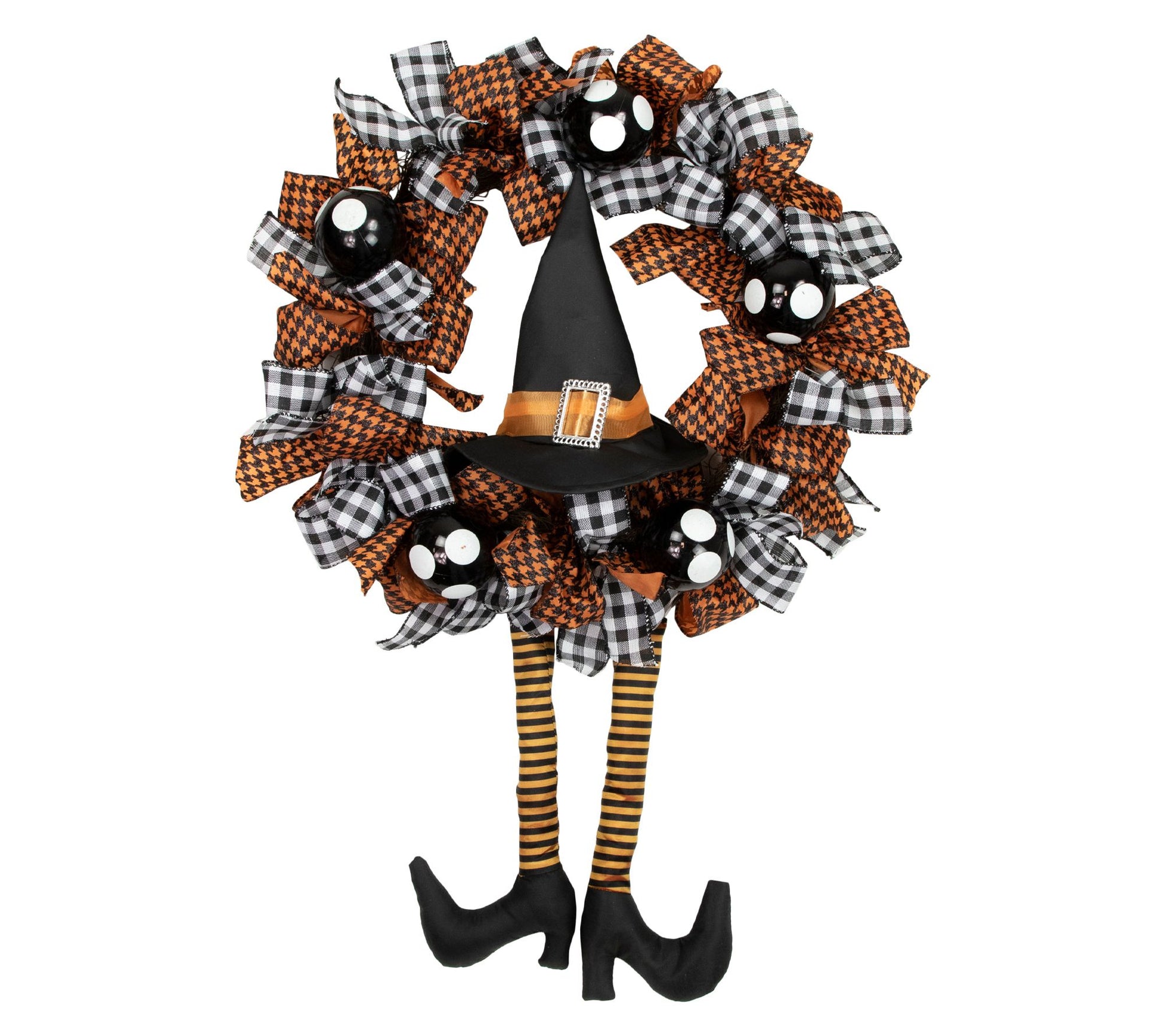 Northlight Witch with Bows Halloween Wreath 24"Unlit